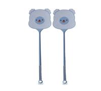 LUNCHS Paletta Mosche Forma di Orso Cartoon Scacciamosche 2 Pezzi L'impugnatura è A Forma di Zampa di Gatto, Che è Sia Bella Che Pratica per La Casa Ammazza Mosche(Blu)