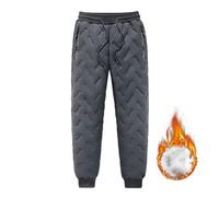 LUNCHS Pantaloni da Neve Jolly, Pantaloni Impermeabili Foderati in Pile Unisex, Pantaloni Sportivi con Fondo Caldo per Uomo e Donna (M,Gray-A)