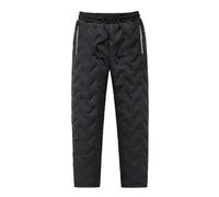 LUNCHS Pantaloni da Neve Jolly, Pantaloni Impermeabili Foderati in Pile Unisex, XXL, Nero