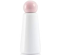 LUND LONDON Stainless Steel Water Bottle | 500ml Insulated Water Bottle BPA Free | Cool and Modern Leak Proof Skittle Bottle Flask | Cold for 24+ Hours, Hot for 12 | White & Pink by