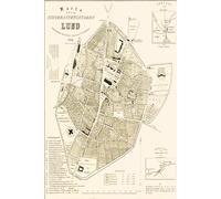 Lund Sweden Map Journal: Vintage Map Notebook