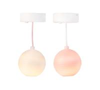 LUNDBY Accessori per la casa delle bambole, 2 lampade LED per casa delle | Lampada in miniatura, illuminazione a LED per casa delle bambole, 2 lampade di carta, , funzione click