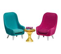 Lundby Armchair Stoelset, groen/pruim, geel