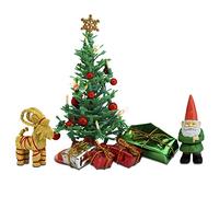 LUNDBY Casa delle bambole Albero di Natale con luci LED + Babbo Natale, 7 pezzi accessori per la casa delle bambole, mobili per bambole da 11 cm, età 4 + scala 1:18