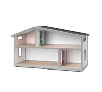 Lundby Casa delle Bambole Espandibile per Ragazzi e Ragazze, Casa delle Bambole a 2 Piani con 4 Stanze, Finestre e Porte Apribili Colorate