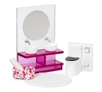 Lundby Casa Delle Bambole Lavabo Unità & Toilette Set Bagno Mobili 1:18 Scala