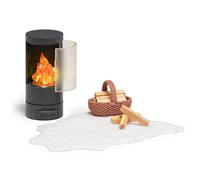 Lundby Casa Delle Bambole Moderna Illuminata A LED Camino A Batteria