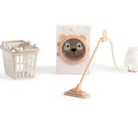 Lundby Reinigingsset voor poppenhuis: stofzuiger, wasmachine en wasmand