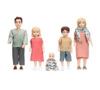 LUNDBY - Set di bambole etniche per bambini, per bambini dai 3 ai 1:18 ai 3 bambini - Mobili per bambole e accessori per bambole - Set per bambole in plastica per bambini