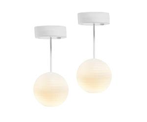 LUNDBY Set di illuminazione per casa delle bambole, 2 pezzi, accessori per la casa delle bambole, lampada a sfera, alimentata a batteria, per casa in miniatura, set di accessori per bambole 1:18