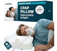 Lunderg CPAP Cuscino per chi dorme laterali, include 2 federe, cuscino in memory foam regolabile per dormire su fianco, schiena e stomaco, riduce le perdite d'aria e la pressione della maschera