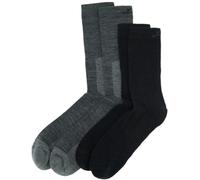 Lundhags Merino Trekking Sock Combo Mid, calze da trekking, unisex, grigio/nero 37-39 Light Grey Melange/Black