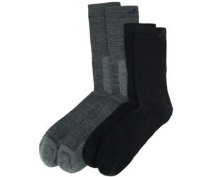 Lundhags Merino Trekking Sock Combo Mid, calze da trekking, unisex, grigio/nero 46-48 Light Grey Melange/Black