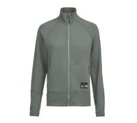 Lundhags Tived Merino Full Zip W, strato intermedio, nero, verde M Aloe Green