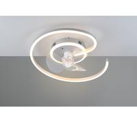 LUNDQVIST PLAFONIERA LED 2.700 - 6.500 K 3800LM 32W CON VENTILATORE A SPIRALE TITANIO CON VENTOLA CON FUNZIONE INVERSIONE ROTAZIONE X FUNZIONE INVERNALE CON TELECOMANDO MULTIFUNZIONE REGOLAZIONE INTEN