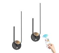 lundwa Lampada LED da Parete con Batteria Ricaricabile 6000mAh [2 Pezzi] - Applique da Parete Interno 6W con Telecomando, 3 Temperature, Dimmerabile, Timer, Ideale per Camera da Letto/Soggiorno