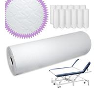LUNEDA 12 Lenzuolini Medici per Lettini - per Estetista, Medici, Lettino Massaggio, Fisioterapista, Morbido, Rotolo Professionale, Monouso, Made in Italy, in Carta Doppia Cellulosa, h 60 cm - 12 pz