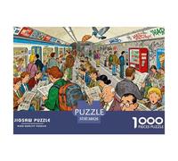 Lunedì mattina al RER B di Parigi Puzzle in Legno Impermeabile DIY Puzzles Da 1000 Pezzi Regali Per Adulti Colorati Per Decorazioni Domestiche