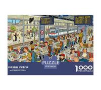 Lunedì mattina al RER B di Parigi Puzzle in Legno Impermeabile DIY Puzzles Da 1000 Pezzi Regali Per Adulti Divertenti Per Decorazioni Domestiche
