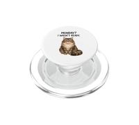 Lunedi? Non ero pronto. Amante dei gatti Feline Monday Blues PopSockets PopGrip per MagSafe