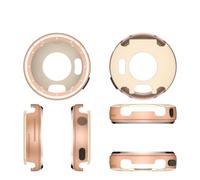 Lunetta Caso Replacemnt Adatto per Garmin Vivoactive 6 / attivo 6 Smartwatch metallo coperchio di protezione di colore solido Guscio duro (Rose gold)