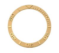 Lunetta di Ricambio,Lunetta dell'Orologio Orologi in oro / bianco Sostituire gli accessori 38mm Guarda il viso Inserto in ceramica in ceramica per copertura orologio da uomo automatico da 40 mm(Gold)