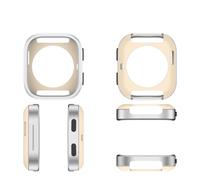 Lunetta in metallo Caso adatto per Amazfit Bip 6 Smartwatch coperchio di protezione di colore solido di ricambio Guscio duro (Silver)