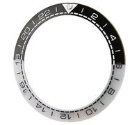 Lunetta per Orologio, Inserto per Castone in Ceramica Antigraffio Sicuro Ed Elegante per Negozio di Orologi (Bianco e nero)