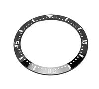 Lunetta per Orologio, Inserto per Castone Professionale a Cifre Chiare da 38,6 Mm Antigraffio Elegante per Negozio di Orologi per Orologiaio (Base nera Punto cifre bianche)