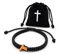 Lunexus Bracciale Uomo Paracord e Croce Legno, Regolabile | Un simbolo di fede robusto e discreto, benedetto e certificato, per l'uomo moderno.