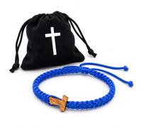 Lunexus Bracciale Uomo Paracord e Croce Legno, Regolabile | Un simbolo di fede robusto e discreto, benedetto e certificato, per l'uomo moderno.