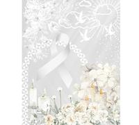 Lung Cancer Journal - White Ribbon Support Journal for Fighters, Survivors & Caregivers: 150 Lined Pages, Cream Paper, 7.5" x 9.25", Glossy Paperback