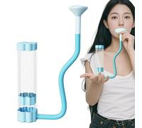 Lung Trainer, Breathing Dumbbells, Core Muscle Exerciser, Deep Breathing Support, Portable Fitness Tool, Gym Home Travel Use, 7.09x3.54x2.76 Inches, Blue Pink Green, 1 Piece