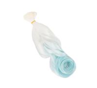 Lunga Bambola Ricci Parrucca Morbida Seta Bianca Gradiente Blu 30 Cm per la Sostituzione dei Capelli delle Bambole (Modello di rotolo romano)