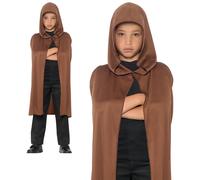 Lunga Cappa Marrone Costume Di Halloween Per Bambini Accessorio Elegante