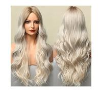 Lunga ondulata Ombre Brown Viola Viola Parrucche sintetiche compatible with le donne resistente al calore naturale Parte centrale Cosplay Party Lolita Parrucche compatible with capelli(LC5302-1)