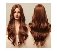 Lunga ondulata Ombre Brown Viola Viola Parrucche sintetiche compatible with le donne resistente al calore naturale Parte centrale Cosplay Party Lolita Parrucche compatible with capelli(LC5122-1)