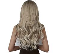 Lunga Parrucca Sintetica Bionda Resistente Al Calore Riccio Pettinata per le Donne Che Vengono Pettinate a Piacimento, Adatte Alla Maggior Parte delle Dimensioni della Testa - per San, Concerti,