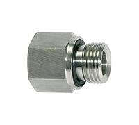 Lunga riduzione intercambiabile, guarnizione morbida, G 1/2 a., G 3/8 i., PN max. 400 bar, acciaio inox 1.4571