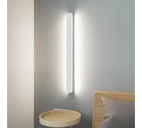 Lunga Striscia LED Applique Esterno da Parete Bianca Barra Metallo Acrilico IP65 Fredda Luce Diffusa su Entrambi i Lati Lampada da Parete Interno Up Down Illuminazione Terrazza Corridoio Camera,60cm