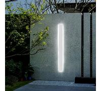 Lunga Striscia LED Applique Esterno da Parete Bianca Barra Metallo Acrilico IP65 Fredda Luce Diffusa su Entrambi i Lati Lampada da Parete Interno Up Down Illuminazione Terrazza Corridoio Camera,120cm