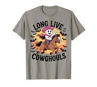 Lunga Vita Cowghouls Divertente Halloween Cowboy Ghost Maglietta
