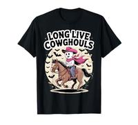 Lunga Vita Cowghouls Ghost Cowgirl Halloween Luna Ride Maglietta
