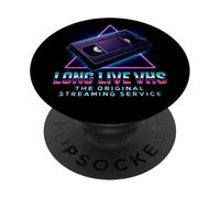 Lunga vita VHS Retro anni '80 Nostalgia Divertente ritorno al passato Vecchia Scuola PopSockets PopGrip Adesivo