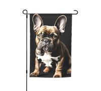 Lunghe Orecchie Francesi Bulldog Stampa Fade Resistente Giardino Bandiere Tutte Le Stagioni Bandiera Outdoor Yard Decor Per Portici