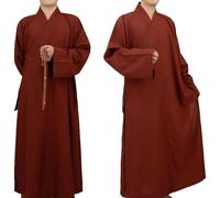 Lunghe Vesti for Il Buddismo Kung Fu Abito da Monaco Abbigliamento Tradizionale Cinese Abbigliamento Buddista Buddista Zen Kesa Sacerdote Soutane Robe Meditazione (Color : A, Size : 43)