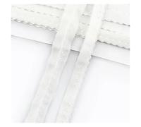 Lunghezza 10 m, larghezza 11 mm, in nylon, fascia elastica a doppio strato, pieghevole, per biancheria intima, tracolla, accessori da cucito fai da te (bianco)