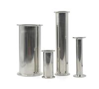 Lunghezza 300 350 400 450 500 mm 3/4 "-4" Tre clip Tubo corto Raccordi for tubi in acciaio inossidabile 304 Circolare Tre clip 50,5-91 mm(OD63 X Ferrule77.5 Length 350mm)