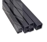 Lunghezza 500 mm OD 25 26 28 30 32 34 35 mm Tubo in fibra di carbonio in twill 1 pezzo tubo quadrato in fibra di carbonio 3k, tubo quadrato in fibra di carbonio di grande diametro opaco ad alta