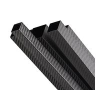 Lunghezza 500 mm OD 8 10 15 18 20 22 25 mm tubo quadrato rettangolare in fibra di carbonio, tubo quadrato rettangolare in fibra di carbonio 3 carati, twill opaco grande diametro tubi in fibra di